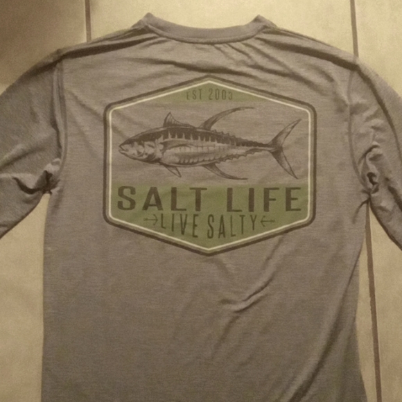 Salt life long sleeve fishing shirt - Picture 1 of 5